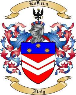 LaLena Family Crest from Italy