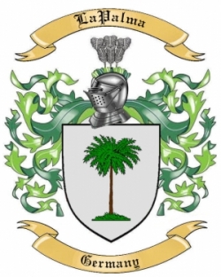 LaPalma Family Crest from Germany