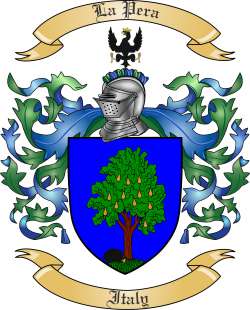LaPera Family Crest from Italy