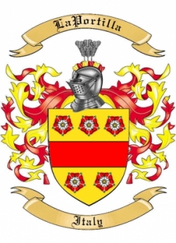 LaPortilla Family Crest from Italy