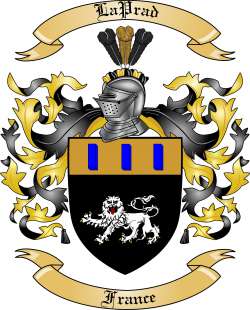 LaPrad Family Crest from France