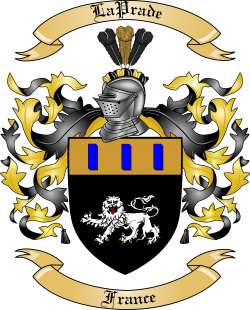 LaPrade Family Crest from France