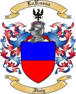 LaRussa Family Crest from Italy