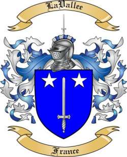 LaVallee Family Crest from France
