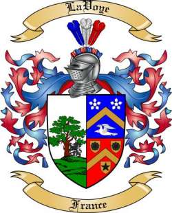 LaVoye Family Crest from France