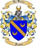La Barre Family Crest from France
