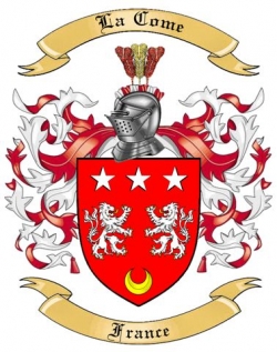 La Come Family Crest from France
