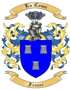 La Come Family Crest from France2