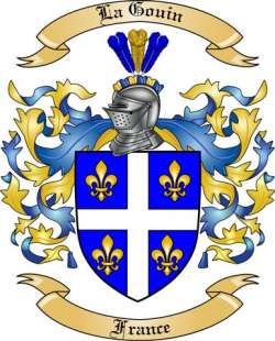 La Gouin Family Crest from France