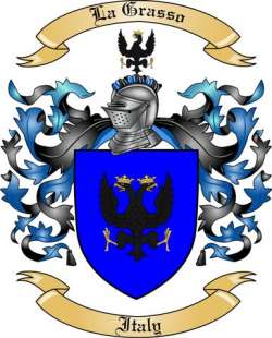 La Grasso Family Crest from Italy