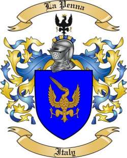 La Penna Family Crest from Italy