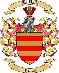 La Valle Family Crest from France