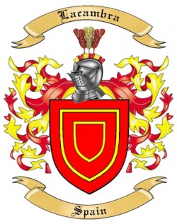 Lacambra Family Crest from Spain