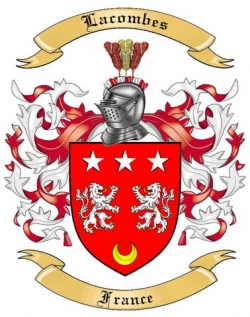 Lacombes Family Crest from France