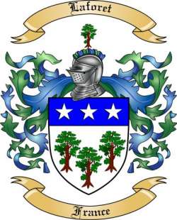 Laforet Family Crest from France