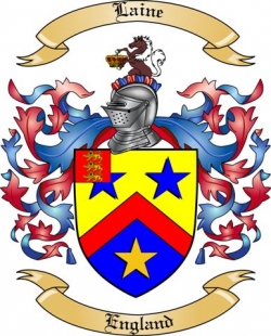 Laine Family Crest from England