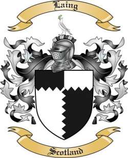 Laing Family Crest from Scotland
