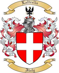 Laltrella Family Crest from Italy