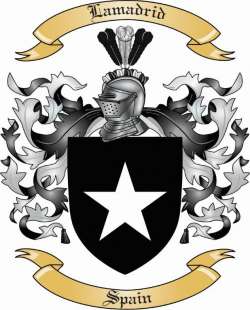 Lamadrid Family Crest from Spain