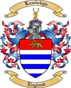 Lambekyn Family Crest from England