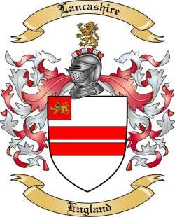 Lancashire Family Crest from England