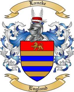 Lancke Family Crest from England