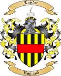 Lander Family Crest from England