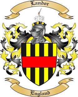 Landor Family Crest from England