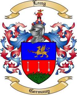Lang Family Crest from Germany