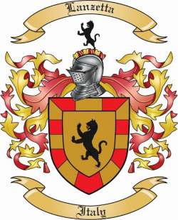 Lanzetta Family Crest from Italy