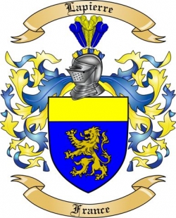 Lapierre Family Crest from France2