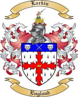 Larkin Family Crest from England