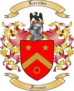 Larowe Family Crest from France