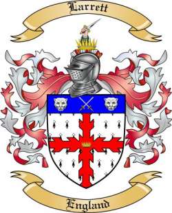 Larrett Family Crest from England