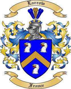 Larrow Family Crest from France