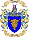 Larson Family Crest from Norway