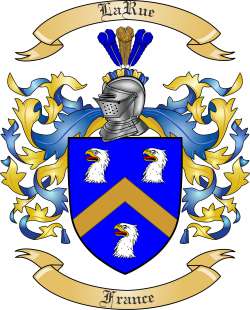 Larue Family Crest from France