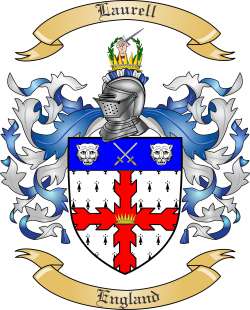 Laurell Family Crest from England