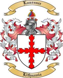 Laurence Family Crest from Lithuania