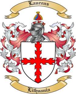 Laurens Family Crest from Lithuania
