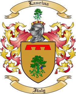 Laurina Family Crest from Italy