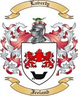 Laverty Family Crest from Ireland