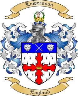 Lawrenson Family Crest from England2