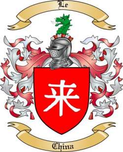 Le Family Crest from China