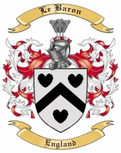 Le Baron Family Crest from England