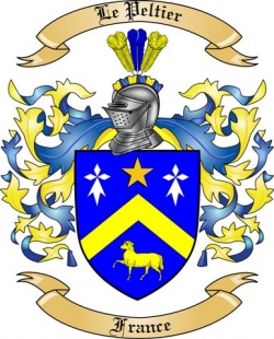 Le Peltier Family Crest from France
