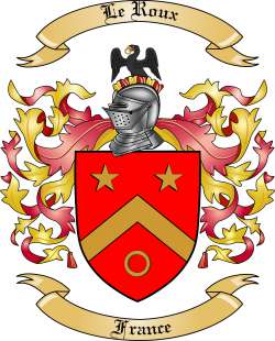Le Roux Family Crest from France