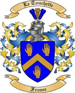 Le Touchette Family Crest from France