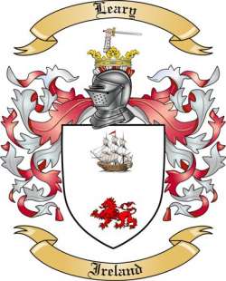 Leary Family Crest from Ireland