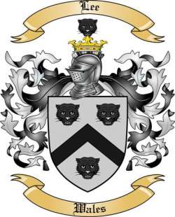 Lee Family Crest from Wales